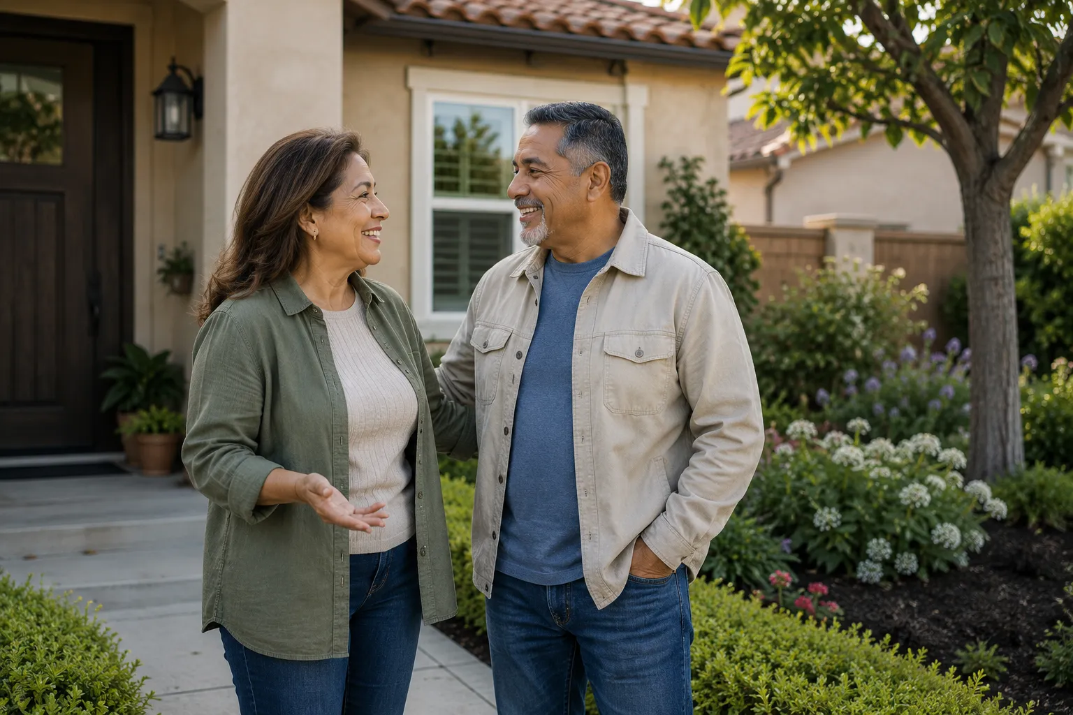 Couple preparing their home for a new chapter